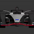Modern Aerodynamic Single Seat Race Car With Streamlined Body And Red Wheel Accents