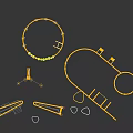 Outdoor Fitness Training Equipment With Yellow Climbing Frames Swings Parallel Bars White Stones And Yellow Mats