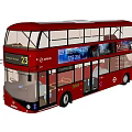 Modern double-decker bus 3d model