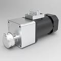 Industrial Gear Motor With Silver Black Metal Housing Control Knob And Top Connector