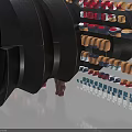 Industrial Spiral Hardware Tool With Black Orange Gear Motor And Mechanical Design