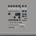 Assorted Modern Switch Panels With Buttons Knobs And Digital Displays