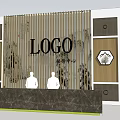 New Chinese Reception Desk Sales Office Reception Desk 3d model