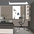 Tatami Bedroom Interior Design With Minimalist Desk Chair Natural Light And Wall Decor