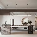 Modern Living and Dining Room Interior Design With Sofa Coffee Table And Decorative Wall Art