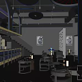 Stylish Modern Bar Interior With Blue Lighting Bar Counter And Leather Seats