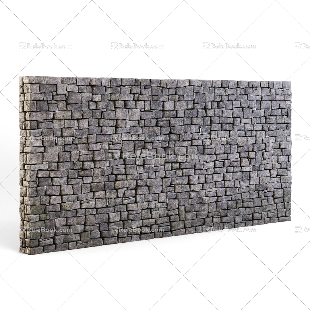 Mao stone wall brick wall retro wall brick stone wall 3d model