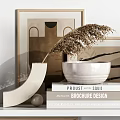 Modern Minimalist Decorative Ornaments Set With Ceramic Vases Metal Diffusers Glass Bowls And Potted Plants