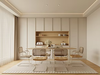 Quiet Restaurant Home Restaurant 3d model