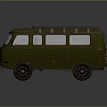 Vintage Green Bus With Roof Rack And Classic Retro Exterior Design