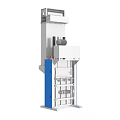 Vertical Industrial Waste Baler Equipment With Hydraulic Press And Metal Frame