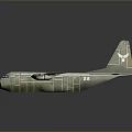 Space Themed Aircraft Model With Camouflage Paint Four Propellers And Wing Markings