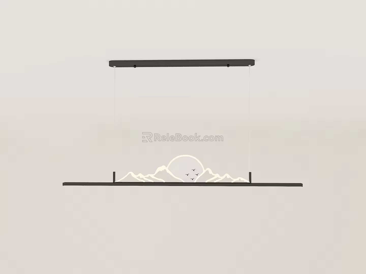Simple new Chinese chandelier 3d model