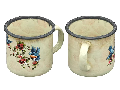 Enamel Cup Vintage Tea Cup Water Cup Cup Tea Cup Enamel Tea Cup Porcelain Tea Cup Porcelain Cup Porcelain Cup 3d model