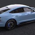 Audi Light Blue Sports Coupe With Modern Design Black Wheels And Stylish Front Headlights