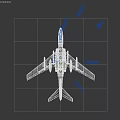 Fighter Jet 11098 Flying With Extended Landing Gear In Cloudy Sky