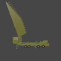 Green Industrial Radar Equipment Featuring Large Antenna Array On Vehicle Mounted Support Structure 3d model