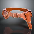 Leather Storage Belt With Multi functional Pockets And Metal Buckle For Daily Use