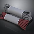 Practical Cotton Ropes in Gray and Red Bundled with White Straps