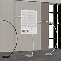 Modern Arc Floor Lamps With Metal Frame In Contemporary Living Room Interior