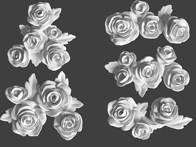 Intricate Rose Carvings Decorative Floral Patterns For Ornamental Crafts Projects 3d model