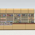 Modern Display Cabinet Supermarket Service Center Tobacco and Wine Cabinet 3d model
