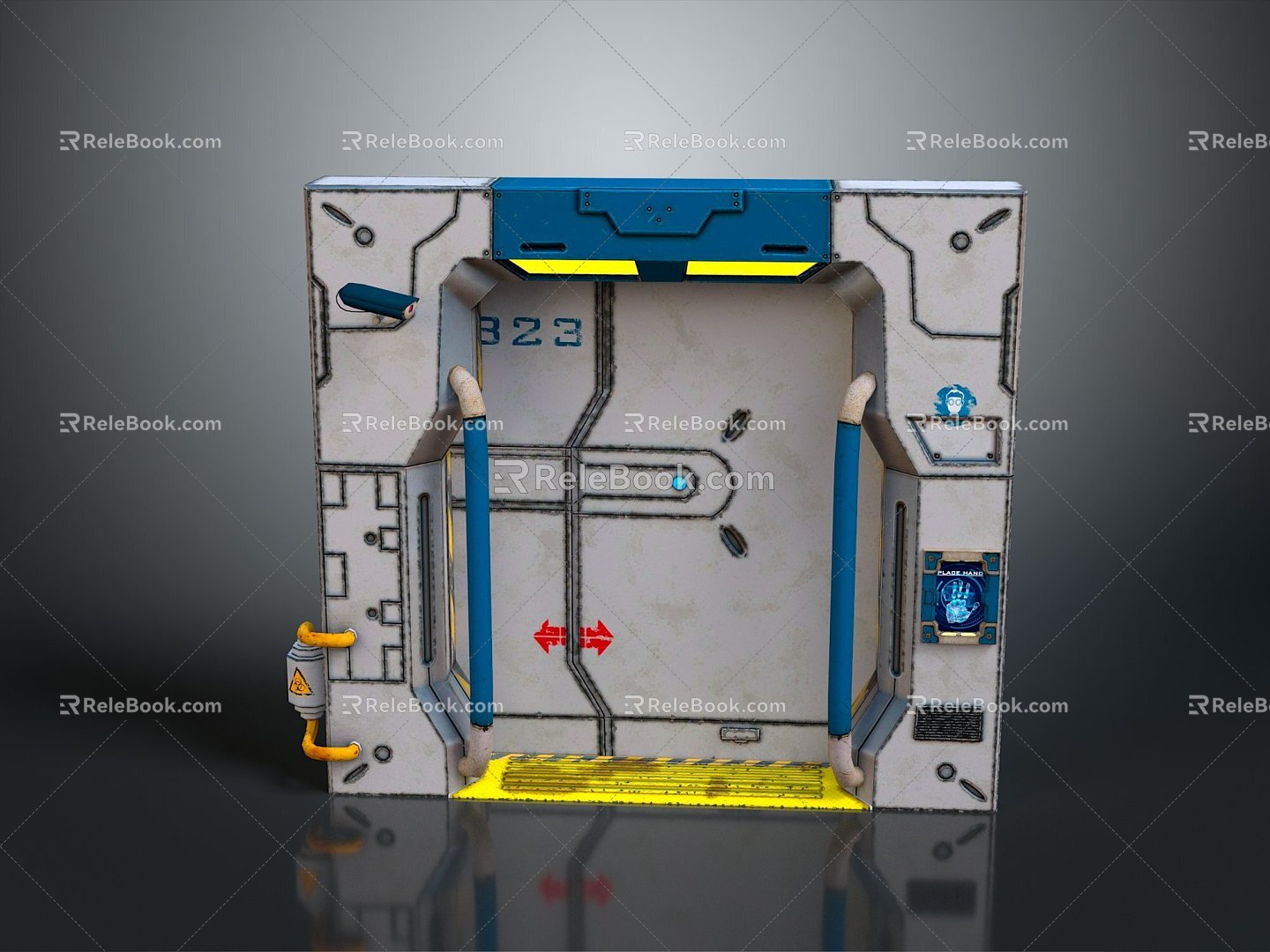 Science Fiction Door Steel Door Science Fiction Door Science Fiction Entrance Door Science Fiction Entrance Future Door Security Door Password Door 3d model