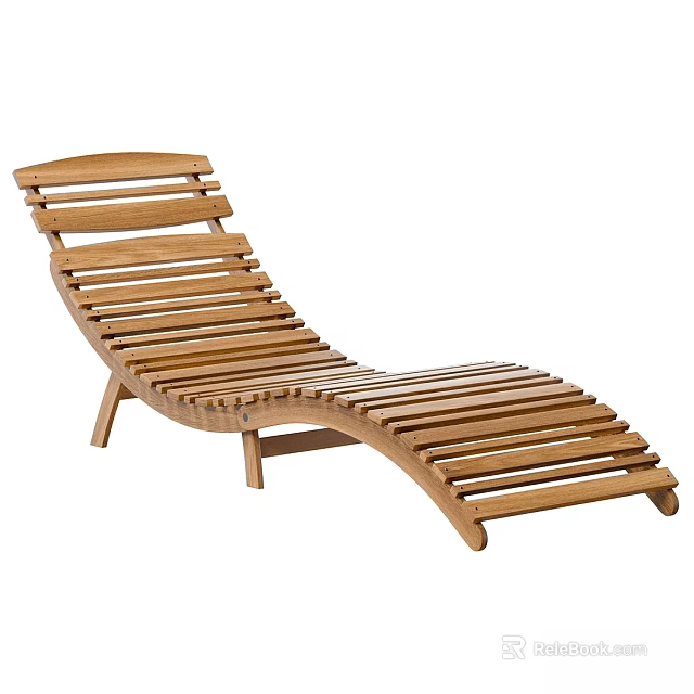 Modern Wooden Double Sofa Design With Curved Slatted Frame And Ergonomic Lounge 3d model 