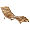 Modern Wooden Double Sofa Design With Curved Slatted Frame And Ergonomic Lounge