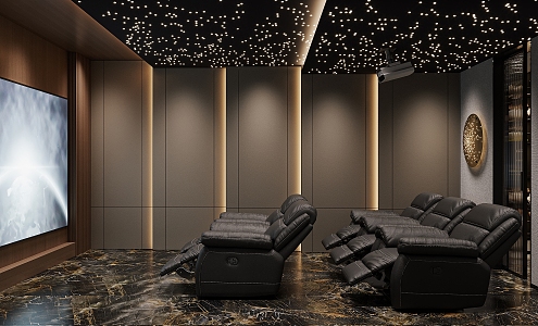 modern video room 3d model