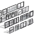 Casement Windows Various Styles And Designs For Modern Home Installation 3d model