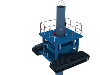 Full Sleeve Full Rotary Drilling Rig 3d model