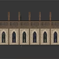 Gothic Architectural Wooden Model With Detailed Ribbed Vault And Pointed Arches