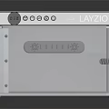 LAYZIO White Storage Cabinet With Door Grid Shelf And Top Control Buttons