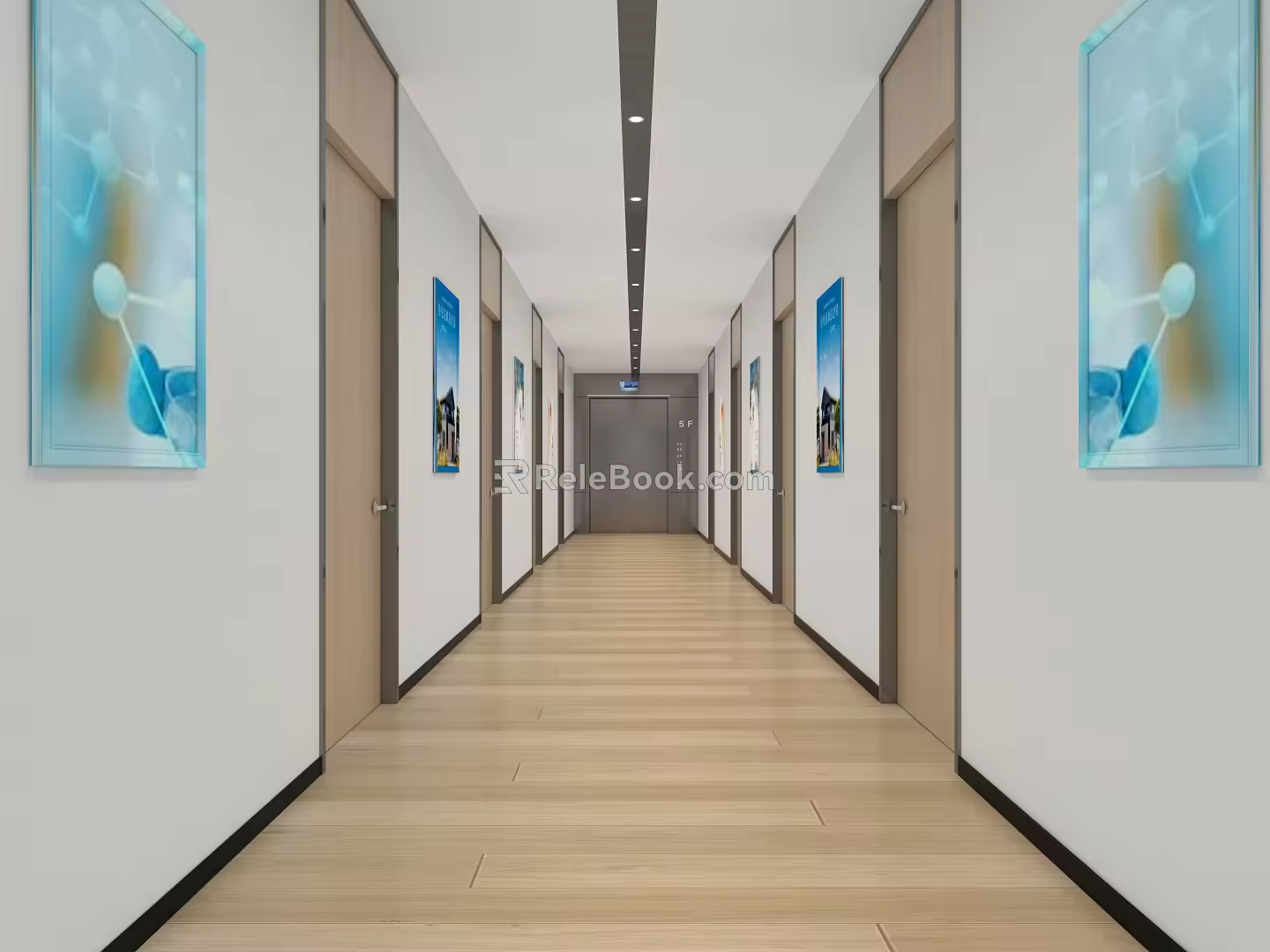 Modern Aisle Corridor 3d model