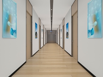 Modern Aisle Corridor 3d model