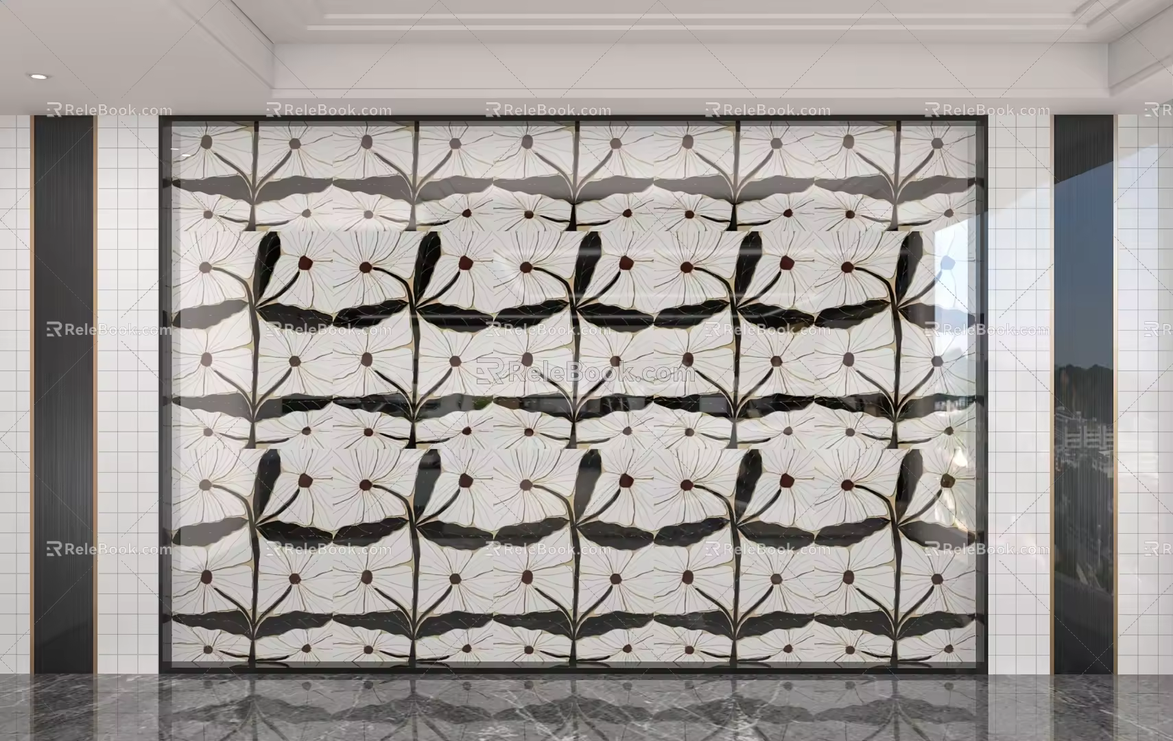 background wall 3d model