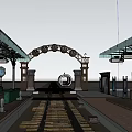 Retro Bazaar Station Bazaar 3d model