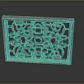 Traditional Chinese Wooden Carved Window Lattice With Intricate Floral And Geometric Patterns
