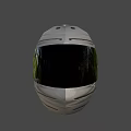 Gray Helmet on Mountain Road with Blue Sky and Reddish Brown Mountains