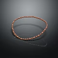Brown Bracelet Strung With Small Beads On Black Background With Reflective Effect 3d model