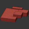 Silver Textured Metal Blocks Stacked With Layered Structure And Smooth Surfaces