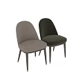 Modern Minimalist Accent Chair With Ribbed Green Beige Velvet Upholstery And Wooden Legs