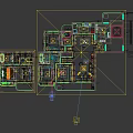 Residential Bird's Eye View Planning with Floor Plan Room Layout and Furniture Details