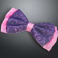 Purple And Pink Patterned Bow Decorative Ornament Set For Home Decoration