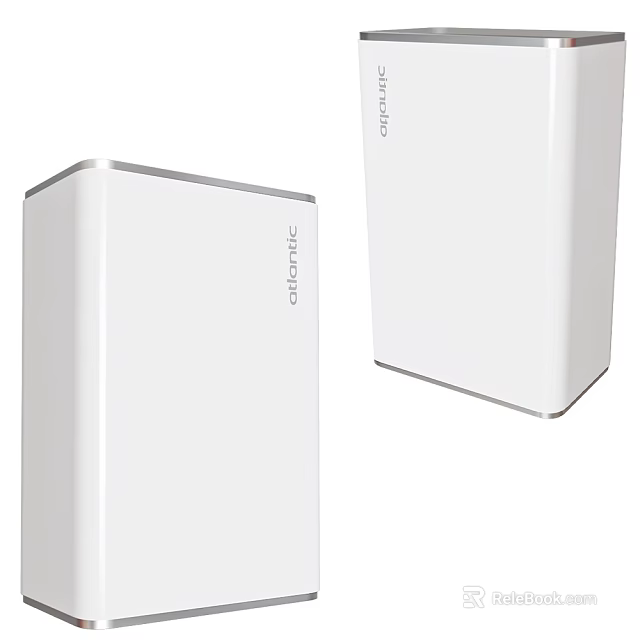 Classtic Two White Household Appliances with Sleek Modern Design for Daily Use 3d model 