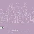 Colorful Neon Lamp Set with School Theme Balloons and Figures Decor