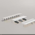 Carport Canopy Structure for Outdoor Parking Area With Parked Vehicles