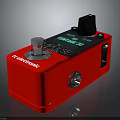 TC Electronic Red Guitar Effect Pedal with Knob Footswitch and Connection Jacks 3d model
