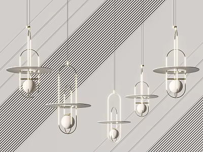 Modern chandelier 3d model